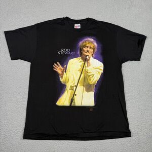 Vintage Rod Stewart Shirt Mens Extra Large Black 1993 Tour Concert Band 90s Tee